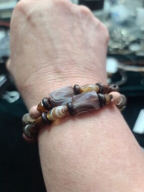 Handcrafted Boho Beaded Wrap Bracelet, Gender Neutral